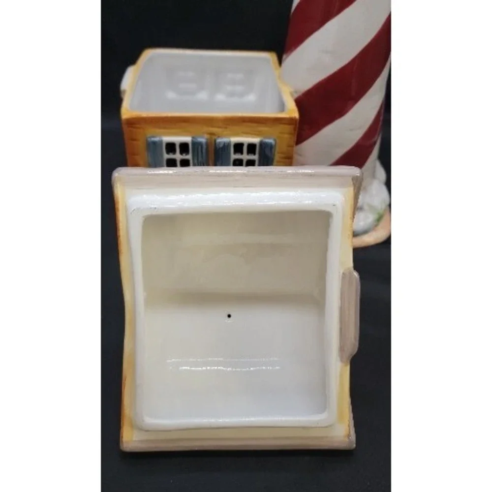 Cookie Jar Lighthouse Beach Home Nautical Kitchen Decor Storage Canister Gibson